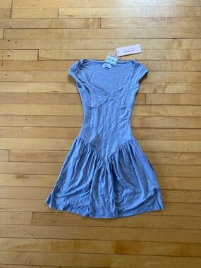 Oh Polly Light Blue Fit-and-Flare Dress